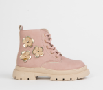 Chunky Ankle Boot For Girls - 4 Kids Dusty Pink
