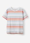 Cotton On Poppy Short Sleeve Print Tee - White multi Stripe