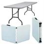 Casey Folding Rectangular Table 154X74CM White Retail Box