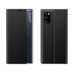 For Samsung Galaxy A52 5G 4G Side Display Magnetic Horizontal Flip Plain Texture Cloth + PC Case With Holder & Sleep Wake-up F