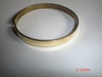 Copper Bracelet Plain Thick Yellow CB2