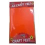 Felt Sheets No 6 Orange 6 Piece