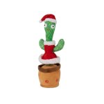 Xmas Cactus Plush With Lights And Movement 10X10X35CM - With Xmas Dress