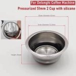 Coffee Accessories Pressurized 1 Hole Coffee Filter 51MM 2CUP Silicone