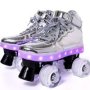 Larry& 39 S Sneaker-style Space Skates Silver Clear Pu Wheels