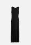 Ribbed Bodycon Dress - Black