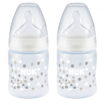 Nuk First Choice+ Temperature Control Bottle Silicone Teat 0-6 Months - 150ML 2 Pack - Confetti