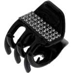Hair Claw Clip MINI With Strass Black 12 PACK