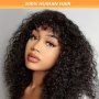 Water Wave Curly Bob Wig For Women 180% Density Brazilian Human Hair Wig With Rose Net Cap Basics Short Machine-made Remy Wig For African