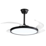 Sky Flex LED Retractable Ceiling Fan White Black - Cream