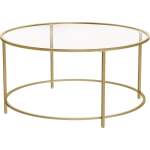 Zurich Round Glass Coffee Table Gold