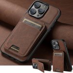 Card Holder Holder Mobile Phone Protective Case Support Pu Leather For Iphone 15 Pro Max 14 Plus 13 12 11 X Xr Xsmax Pink purple