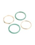 Goldair Gold & Blue Acrylic Bangles 4-PACK