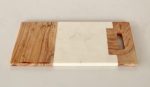 Oblong Marble & Wood Board – 45X20CM