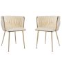 Prestige Home - Set Of 2 - Ayaan Light Beige Velvet Dining Chair