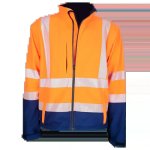 Orange Black 2 Tone Softshell Jacket Zip-off Sleeve