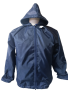 School Rain Jacket: Hooded Polar Fleece Lined Drymac-navy