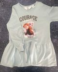 H&m Blue Elsa Courage Is Powerful Dress 5 6Y