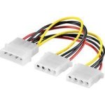 1 Molex Male To 2 Molex Female Y Power Cable