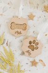 Pet Christmas Decorations Double Layered - Bone