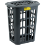 Addis Grey Plastic Linen Bin 56L