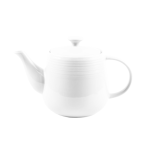 - Embossed Lines Teapot Choose From 2 Colours - Whisper White