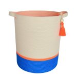 Floor Basket - Celebrate Spring & Summer - Ocean Blue & Neon Orange