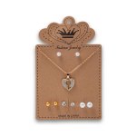 Fashion Jewelry Necklace & 4 Pair Earrings Assorted