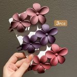3PCS Elegant Matte Flower Hair Clips Suitable For Party Holiday Hair Styling Perfect Gifts For Girls
