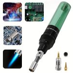 1PC Portable Pen-type Gas Soldering Iron With Replaceable Tip 3 4 In 1 Welding Repair Tool Uncharged Nickel Chrome Heating Eleme
