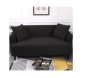 Fine Living Velvet 3 Seater Couch Cover - Black