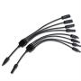 Solarwize MC4 Y Connector 4 Way To 1 Way Solar Panel Combiner Cable Set Colour Black No Warranty