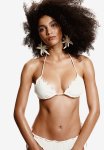 Padded Triangle Bikini Top - White