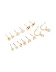 Goldair Gold Flower & Bow Earrings 7-PACK