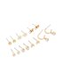 Goldair Gold Flower & Bow Earrings 7-PACK