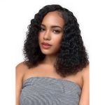 16INCH Bob Wig Deep Wave Lace Front Wig Human Hair 13X4 Curly Short Wig