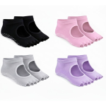 4-PIECE Open-toe Backless Non-slip Pilates And Yoga Grip Socks