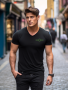Combat Tee - Militaire Series- Black - Xlarge / Left Aligned