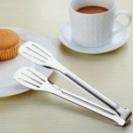Versatile Stainless Steel Serving Tongs - Perfect For Bbq Hot Pot & Bread - Durable Kitchen Gripper