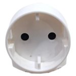 Schuko Round 2-PIN Adaptor 5CM White