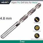 Alpen Alpen Pro Hss Drill Din 338 Rn 135 With Split Point 4.8MM Bulk ALP9540048