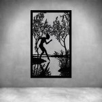 Woman In River - Rust Coat L 600 X H 1000MM