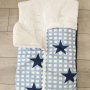 3-IN-1 Snuggle Baby Sleeping Bag Blue Check With Navy Star