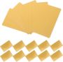 50PCS Yellow Metal Business Cards Blank Sublimation Name Cards