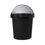 New Plastic Rubbish Bin – Push Bin – 25L- Silver- SAL033SI