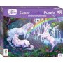 Super Sparkly Puzzle: Unicorn Waterfalls - 100 Piece Jigsaw