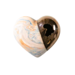 Medium African Heart - Blue Earth Multi