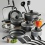 18 Piece Nonstick Pots & Pans Cookware Set Kitchen Kitchenware Cooking New Gray