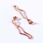Aphrodite 18CT Rose Gold Drop Earrings - Rose Gold