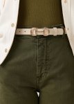 Snaffle Buckle Faux Leather Belt